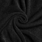 PUNK RAVE Women's Gothic Fluffy Hooded Winter Cloak Black