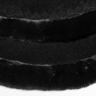 PUNK RAVE Women's Gothic Fluffy Hooded Winter Cloak Black