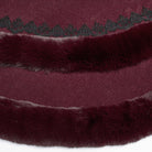 PUNK RAVE Women's Gothic Fluffy Hooded Winter Cloak Red