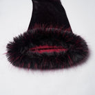 PUNK RAVE Women's Gothic Gradient Velvet Dress Red