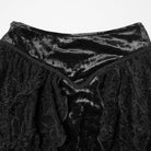 PUNK RAVE Women's Gothic High-low Hem Lace Skirt Black