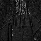 PUNK RAVE Women's Gothic High-low Hem Lace Skirt Black