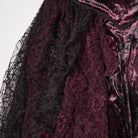 PUNK RAVE Women's Gothic High-low Hem Lace Skirt Red