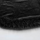 PUNK RAVE Women's Gothic High-Neck Fur Cuff Velvet Dress Black