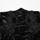 PUNK RAVE Women's Gothic High-waisted Lace-up Velvet Fishtailed Skirt Black