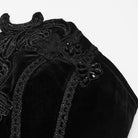 PUNK RAVE Women's Gothic Irregular Applique Lace-up Overbust Corset Black