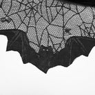 PUNK RAVE Women's Gothic Irregular Bat&Cobweb Mesh Skirt