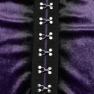 PUNK RAVE Women's Gothic Irregular Gradient Velvet Shirt Violet