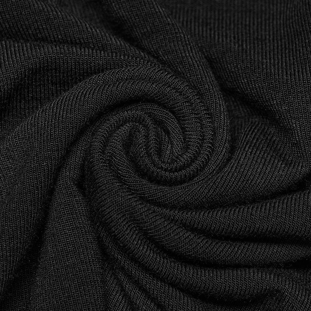 PUNK RAVE Damen Gothic Irregular Mesh Splice Shirt