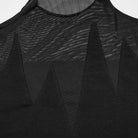 PUNK RAVE Damen Gothic Irregular Mesh Splice Shirt