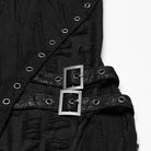 PUNK RAVE Women's Gothic Irregular Ripped Lace-up Party Slip Dress