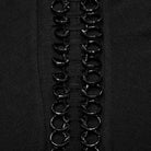 PUNK RAVE Women's Gothic Irregular Ruched Lace Splice Wrap Skirt