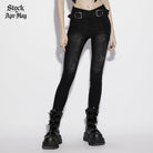 PUNK RAVE Women's Gothic Jacquard Buckle-up Pants