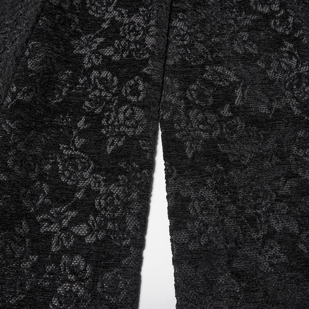 PUNK RAVE Women's Gothic Jacquard Double-Breasted Coat