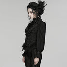 PUNK RAVE Women's Gothic Jacquard Lace Beaded Vest