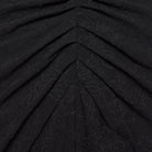 PUNK RAVE Women's Gothic Jacquard Plunging Ruched Halterneck Dress