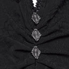 PUNK RAVE Women's Gothic Jacquard Plunging Ruched Halterneck Dress