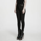 PUNK RAVE Women's Gothic Jacquard Skinny Pants