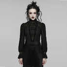 PUNK RAVE Women's Gothic Lace Pullover Long Sleeved Shirt