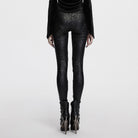 PUNK RAVE Women's Gothic Lace Splice Embossed Leggings