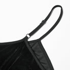 PUNK RAVE Women's Gothic Lace Splice Lace-up Slip Dress