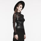 PUNK RAVE Women's Gothic Lace Splice Lace-up Underbust Corset