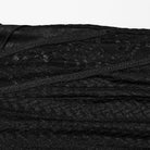 PUNK RAVE Women's Gothic Lace Splice Sheer Fishtail Dress