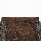 PUNK RAVE Women's Gothic Lace Tassels Flared Pants Coffee