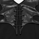 PUNK RAVE Women's Gothic Lace-up Buckle Strap Halter Maxi Dress