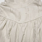 PUNK RAVE Women's Gothic Lace-up Distressed Collared Long Sleeve Shirt White