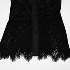 PUNK RAVE Women's Gothic Lace-up Floral Long Sleeve Shirt