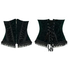 PUNK RAVE Women's Gothic Lace-up Lace Hem Underbust Corset