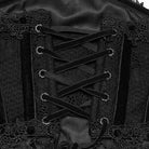 PUNK RAVE Women's Gothic Lace-up Lace Trim Underbust Corset Black