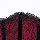 PUNK RAVE Women's Gothic Lace-up Lace Trim Underbust Corset Red