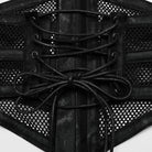 PUNK RAVE Women's Gothic Lace-up Mesh Splice Underbust Corset