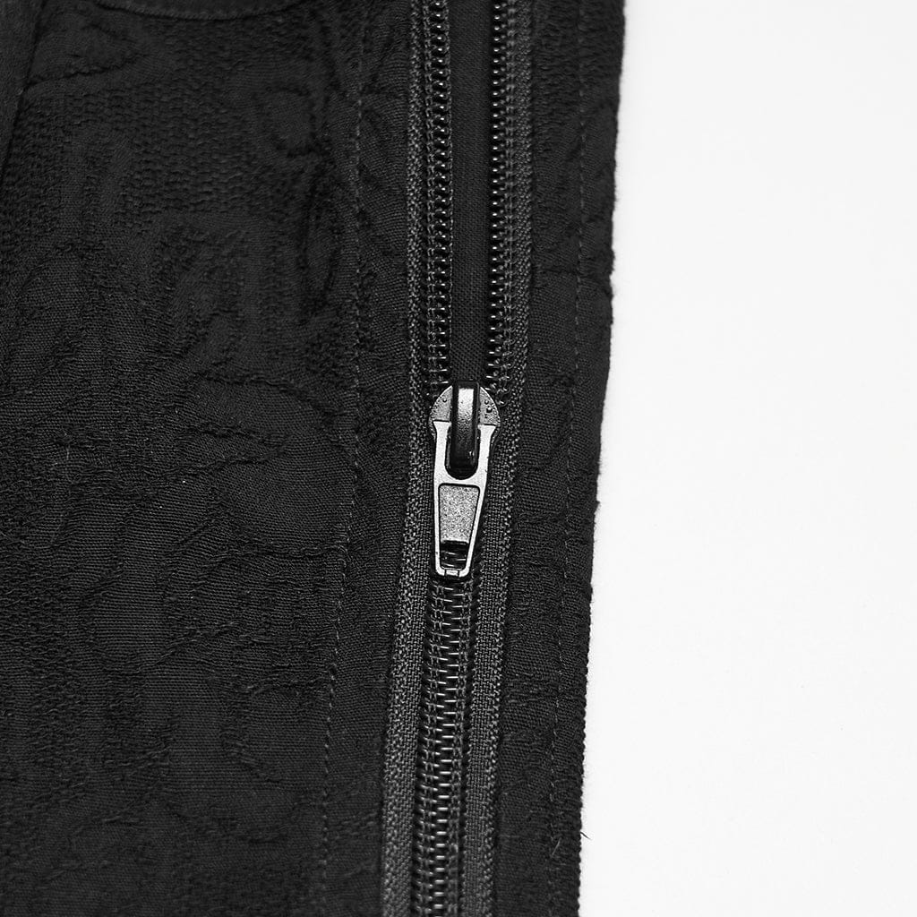 PUNK RAVE Women's Gothic Lace-up Overbust Corset with Detachable Sleeves