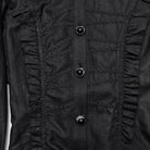PUNK RAVE Women's Gothic Lace-up Puff Sleeved Ruffle Shirt