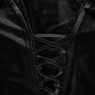 PUNK RAVE Women's Gothic Lace-up Puff Sleeved Top Black