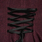 PUNK RAVE Women's Gothic Lace-up Single-breasted Hooded Coat Red