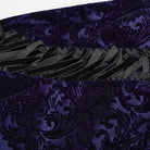 PUNK RAVE Women's Gothic Lace-up Velvet Flared Pants Violet