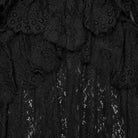 PUNK RAVE Women's Gothic Layered Ruffle Velvet Lace Maxi Skirt