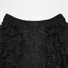 PUNK RAVE Women's Gothic Layered Ruffled Lace Mermaid Skirt