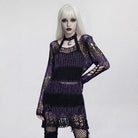 PUNK RAVE Women's Gothic Long Sleeve Pullover Sweater