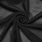 PUNK RAVE Women's Gothic Mesh Sheer Side Slit Long Skirt