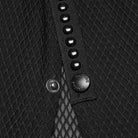 PUNK RAVE Women's Gothic Mesh Sheer Side Slit Long Skirt