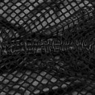 PUNK RAVE Women's Gothic Mesh Splice Drawstring Slip Dress Black