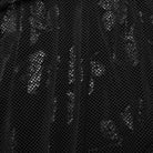 PUNK RAVE Women's Gothic Mesh Splice Rose Velvet Halterneck Dress