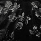 PUNK RAVE Women's Gothic Mesh Splice Rose Velvet Halterneck Dress