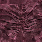 PUNK RAVE Women's Gothic Moon Printed Lace-up Mesh Flared Pants Red