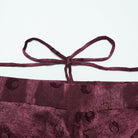 PUNK RAVE Women's Gothic Moon Printed Lace-up Mesh Flared Pants Red